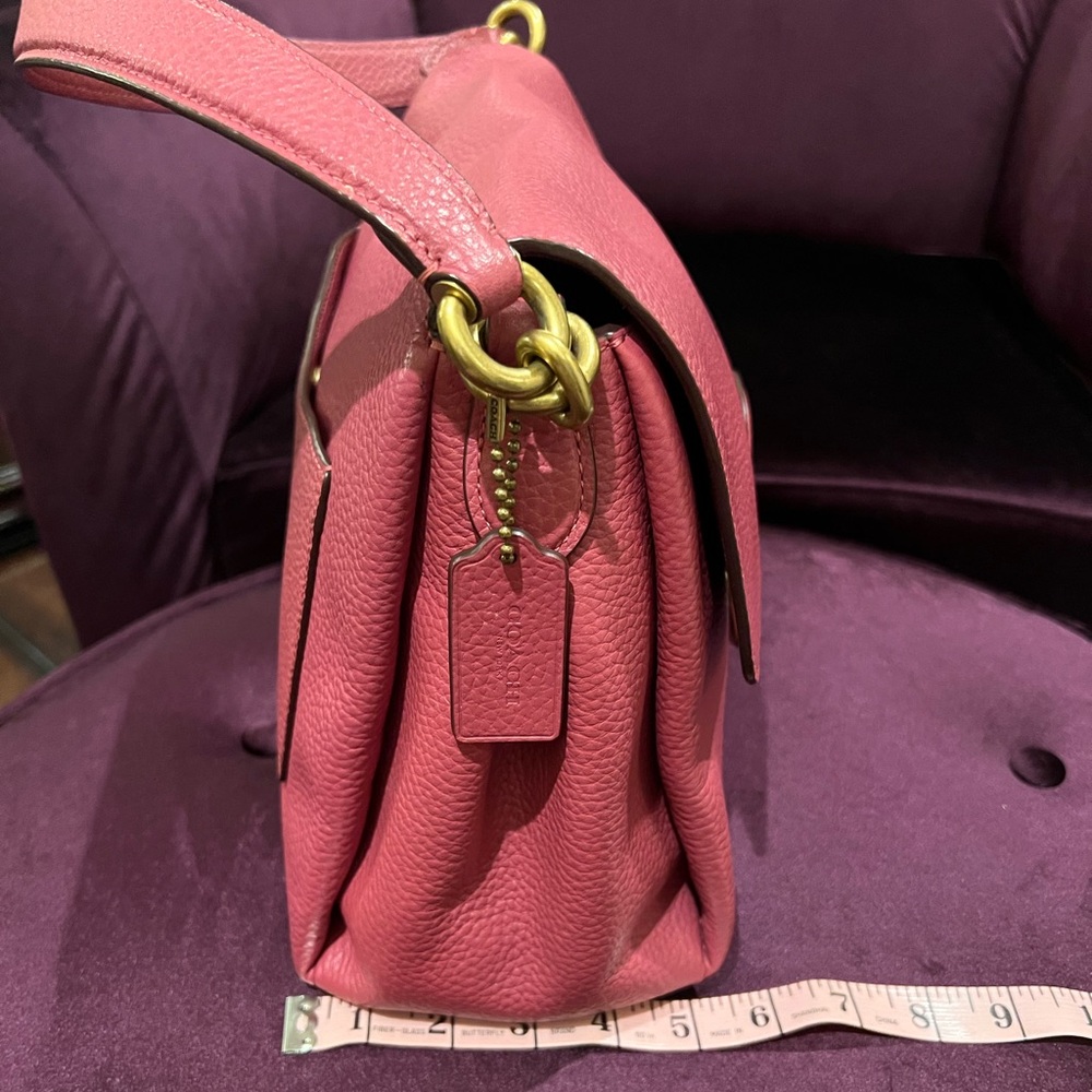 COACH Pebbled Leather Tabby Medium Size - Picture 4 of 13